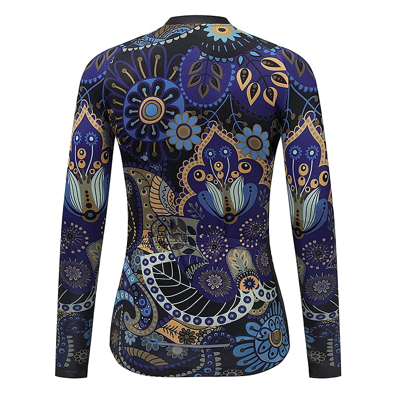 Mujer Maillot de Ciclismo Flores Botánica Manga Larga Bicicleta Maillot Camiseta con 3 bolsillos traseros MTB Bicicleta Montaña Ciclismo Carretera Secado rápido Bandas Reflectantes Bolsillo trasero 2026 - $34.99 –P8
