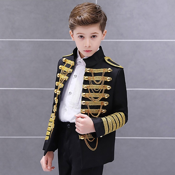 Carnival 2026 Carnival Costume 2026 Coat Suit Trousers Circus Jacket Prince Aristocrat Retro Vintage Rococo Medieval Kid's Boys' Prom Birthday Party / Evening Dress Up 2026 - $141.99 –P1