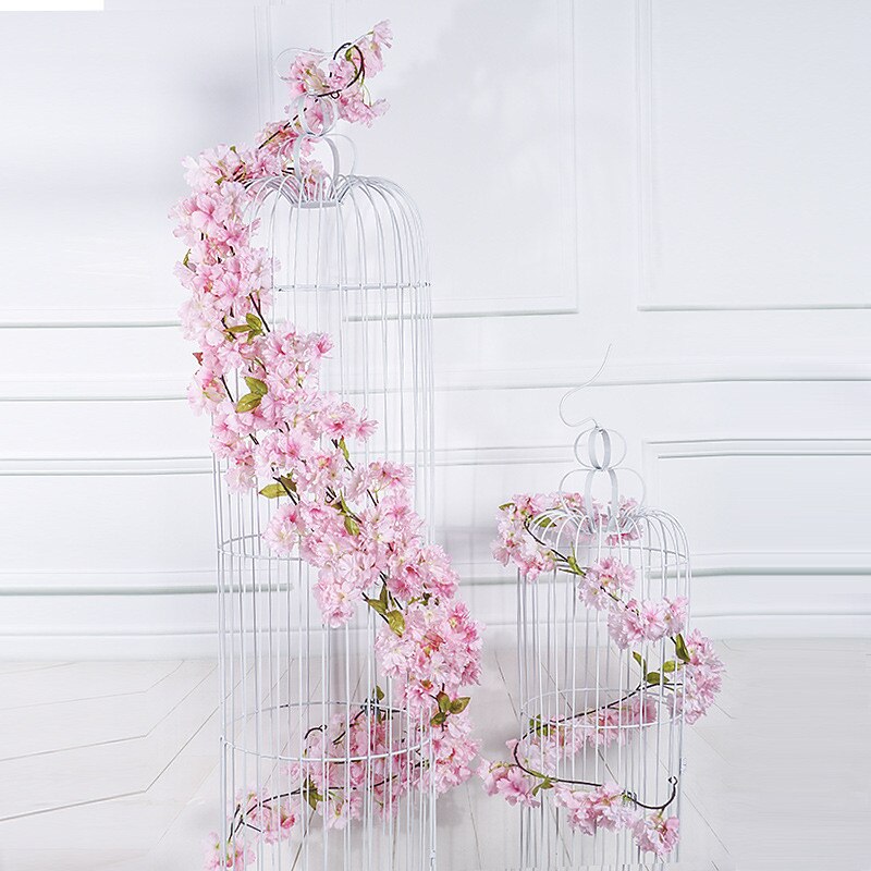 Sakura Rattan Simulation Flower Silk Flower Shape Wedding Decoration Home Venue Decoration,Fake Flowers For Wedding Arch Garden Wall Home Party Hotel Office Arrangement Decoration 2025 - $15.49 –P9