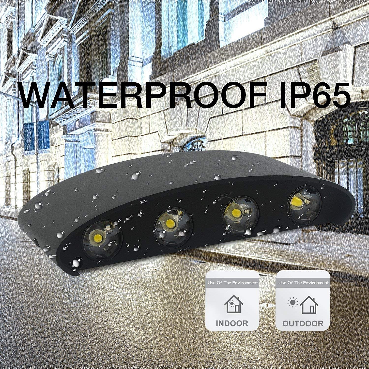 Outdoor LED Wall Light Waterproof IP65 8W Up and Down Lighting Indoor Double-Head Curved Wall Lamp Modern Bedroom Lamp AC85-265V 2025 - $35.99 –P4