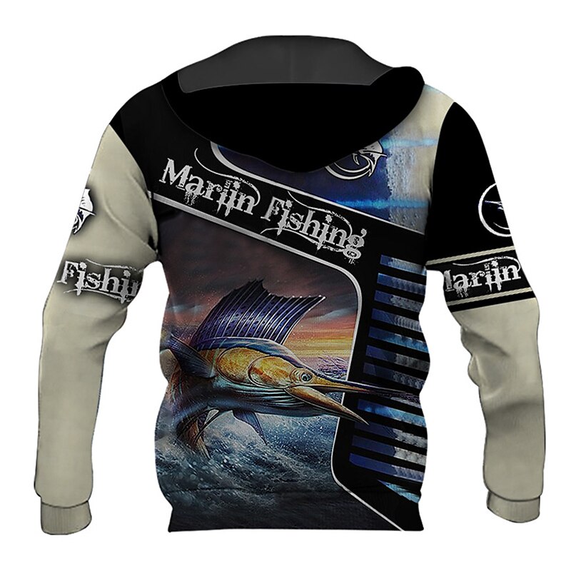 Hombre Graphic Animal Sudadera Sudaderas Sudadera Manga Larga Sudadera con capucha Con Capucha Ropa de calle Impresión 3D Deporte Diario Caqui claro. Negro Estampado Primavera & Otoño Diseñador 2025 - $31.99 –P9