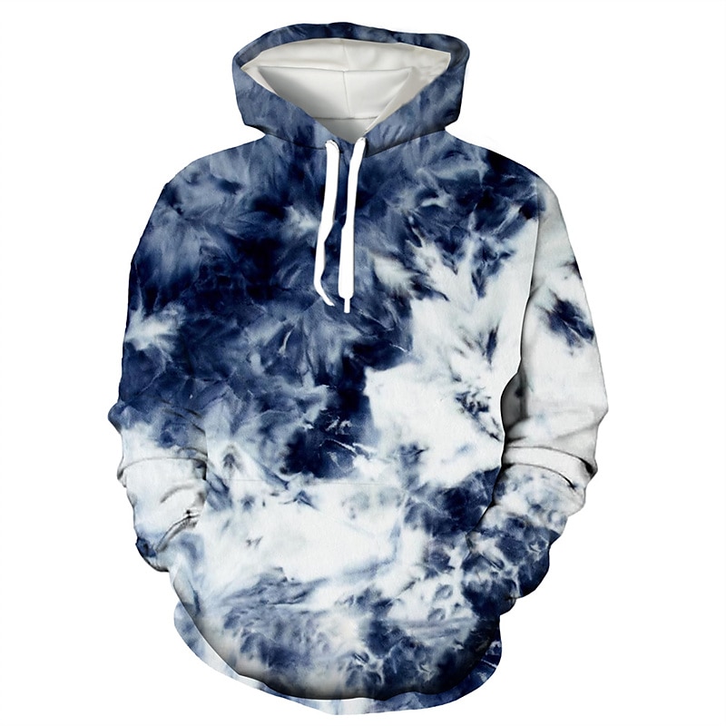 Homens Gráfico Tintura Tie Dye Moletom Moletons Roupa de rua Designer Manga Longa Com Capuz Diário Final de semana Streetwear Amarelo Rosa Imprimir Bolso frontal Primavera & Outono Designer de 2025 por $29.99 –P1