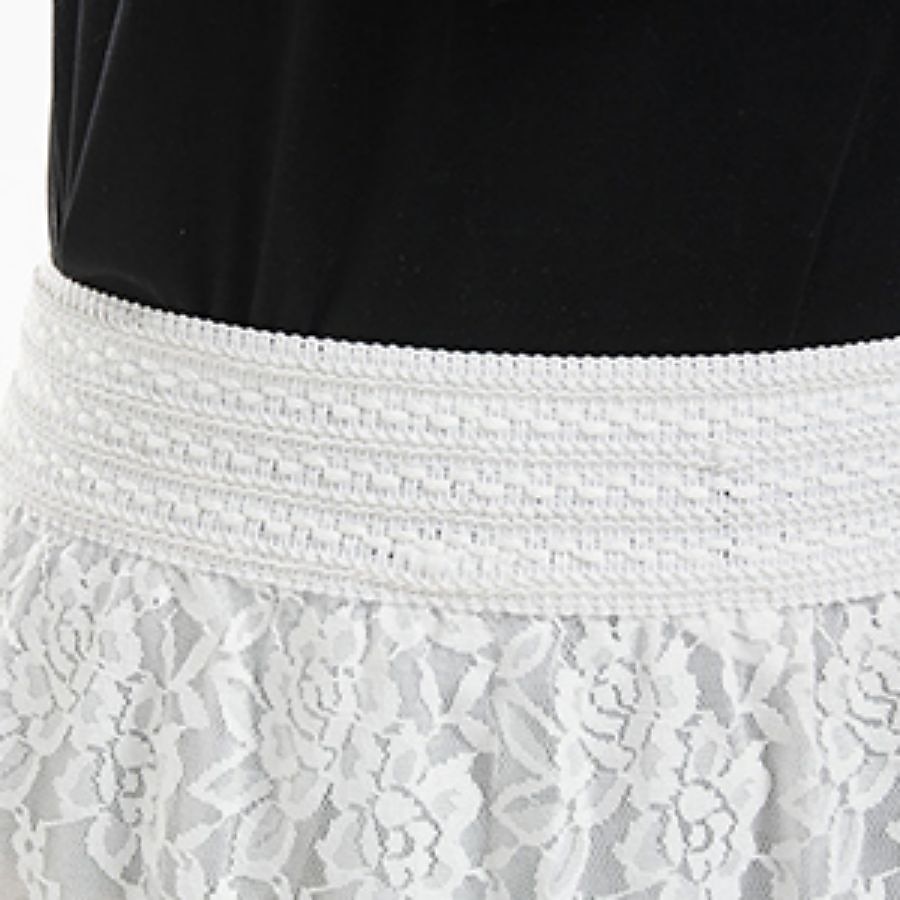 Women's Long Skirt Straight Maxi High Waist Skirts Lace Floral Solid Colored Prom Vacation All Seasons Elegant Vintage Almond Black White 2025 - $23.99 –P3