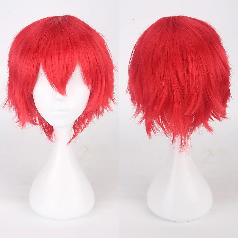 s parrucche cosplay per uomini e donne parrucca anime in fibra resistente al calore parrucche di halloween da 12 pollici del 2025 a $16.99 –P17