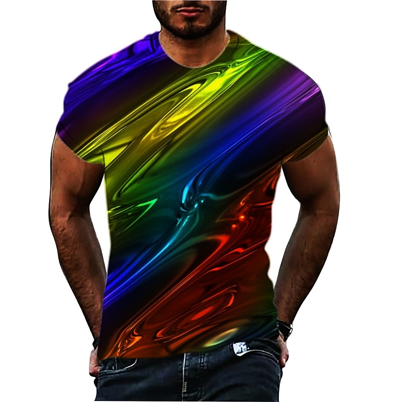 Voor heren Grote maten T-shirt Groot en klein Grafisch Strakke ronde hals Afdrukken Korte mouw Zomer Ontwerper Klassiek Casual Groot en klein Dagelijks Sport Tops 2025 - $18.99 –P1