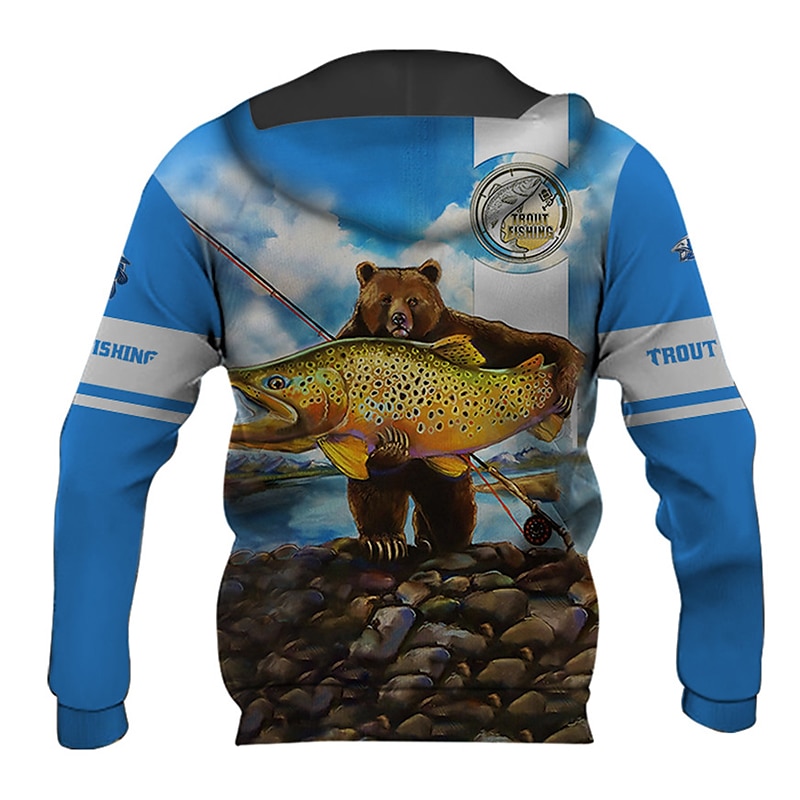 Hombre Graphic Animal Sudadera Sudaderas Sudadera Manga Larga Sudadera con capucha Con Capucha Ropa de calle Impresión 3D Deporte Diario Caqui claro. Negro Estampado Primavera & Otoño Diseñador 2025 - $31.99 –P6