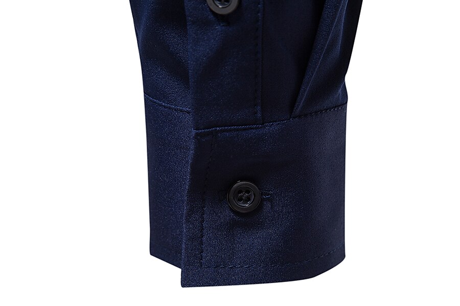 herrskjorta utan tryck färgblock plus size stativ krage dagligen långärmade toppar mode blå vin gula sommarskjortor 2025 - $16.49 –P13