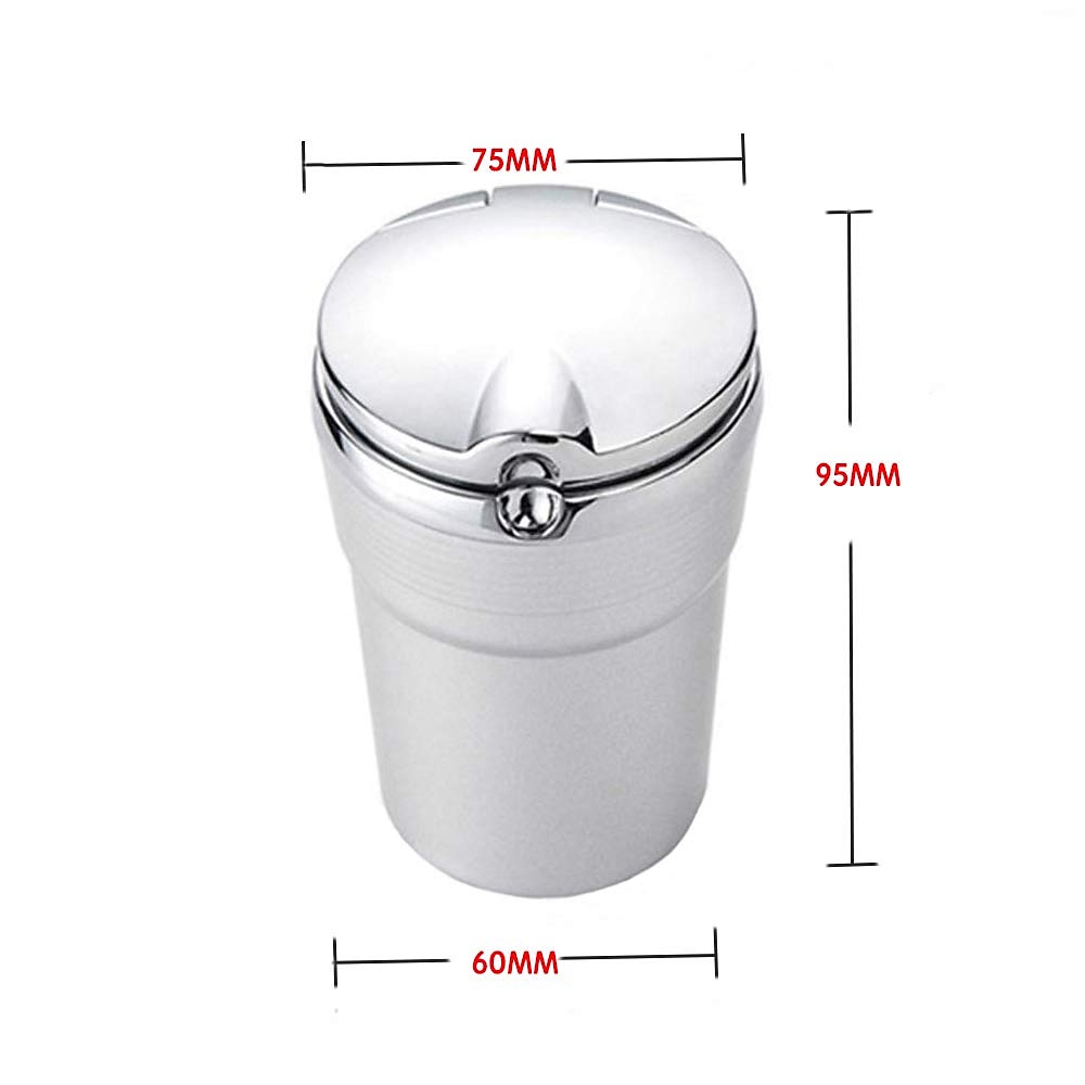 voiture cendrier portable détachable inoxydable auto véhicule cigarette cendrier cendres avec bleu led indicateur de lumière sans fumée pour voiture porte-gobelet bureau à domicile intérieur de la de 2025 ? $9.99 –P3