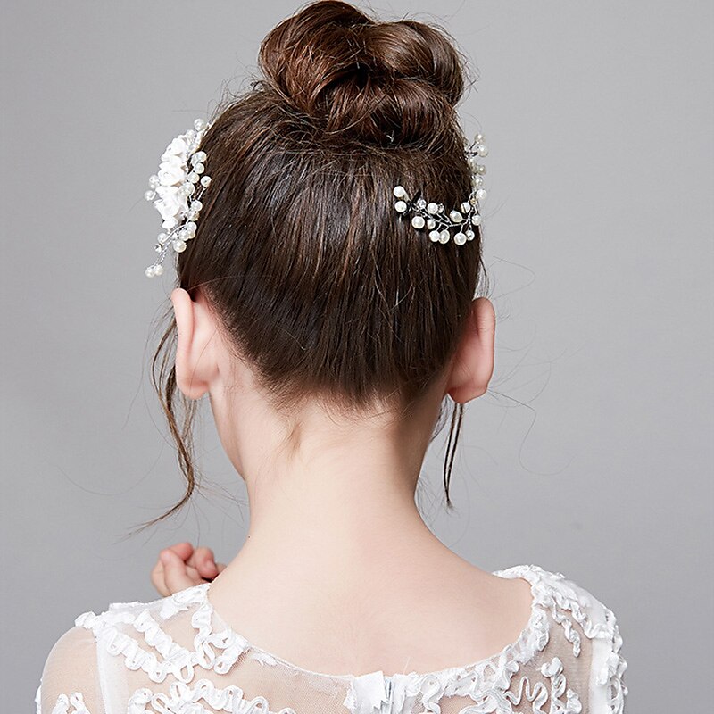 Crown Tiaras Headbands Headpiece Imitation Pearl Rhinestone Wedding Party / Evening Retro Sweet With Faux Pearl Crystal / Rhinestone Headpiece Headwear 2024 - $14.99 –P4