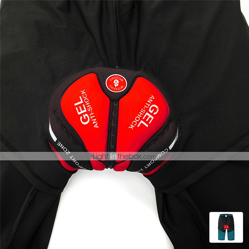 WOSAWE Voor heren MTB shorts Wielrenshorts Fietsen Gewatteerde shorts MTB shorts Ruim Passend Bergracen Wegwielrennen Sport 3D-pad Fietsen Ademend Anatomisch ontwerp Zwart Groen Siliconen Kleding 2025 - $37.99 –P8