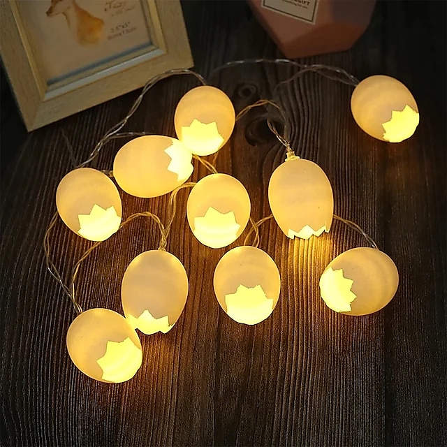 3M 20LEDs Easter Cracked Egg Rabbit Small Chick Shaped LED String Lights Home Fairy Lights for Easter Garden Party Festive Decoration 2025 - $14.99 –P6