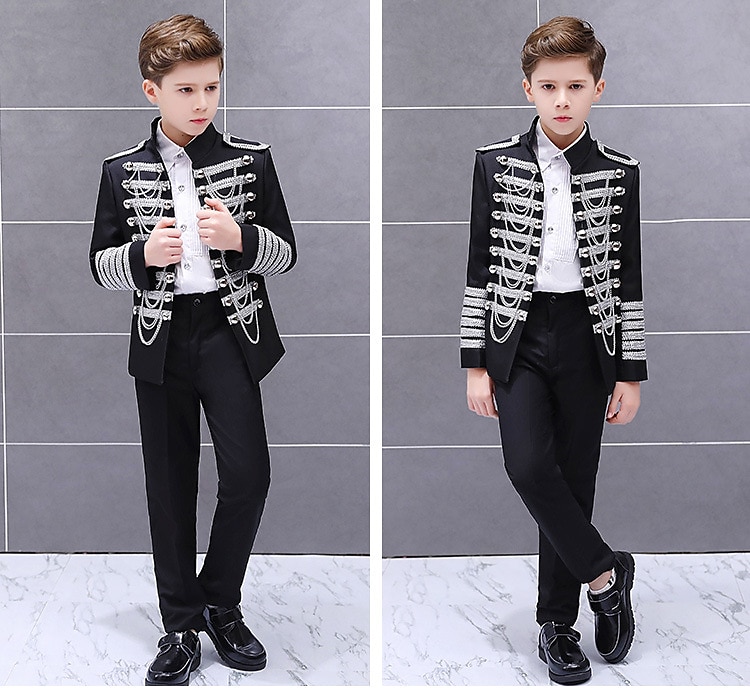 Carnival 2026 Carnival Costume 2026 Coat Suit Trousers Circus Jacket Prince Aristocrat Retro Vintage Rococo Medieval Kid's Boys' Prom Birthday Party / Evening Dress Up 2026 - $141.99 –P4