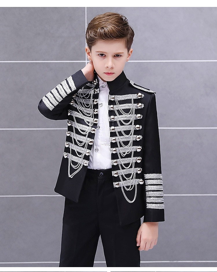 Carnival 2026 Carnival Costume 2026 Coat Suit Trousers Circus Jacket Prince Aristocrat Retro Vintage Rococo Medieval Kid's Boys' Prom Birthday Party / Evening Dress Up 2026 - $141.99 –P3