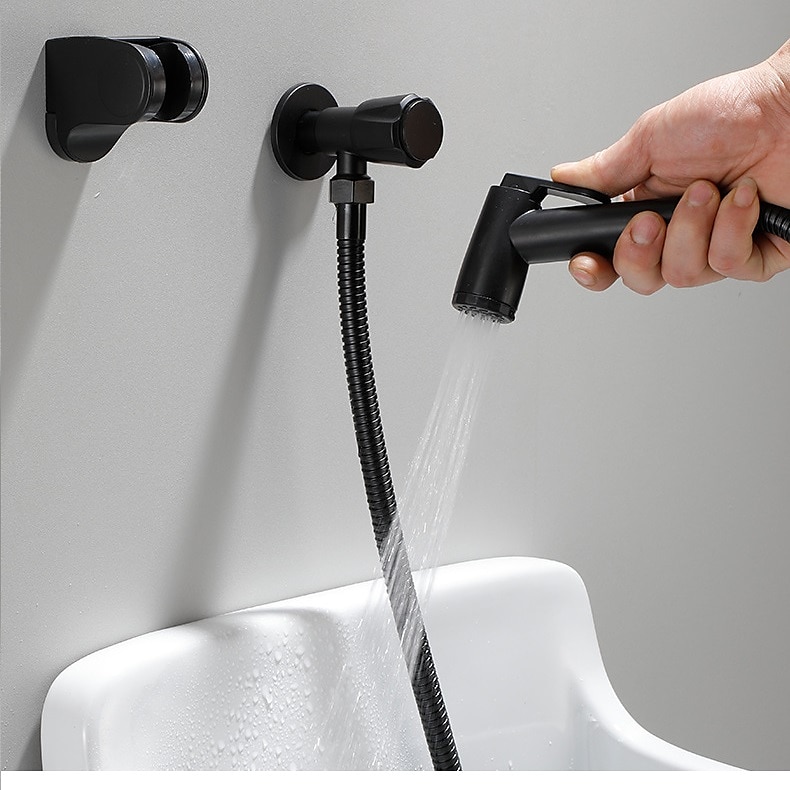 Bidet manuale in abs in acciaio inox 304 semplice spruzzatore per doccia nero testa di lavaggio lavaggio a mano pistola a spruzzo per toilette nera del 2025 a $40.99 –P3