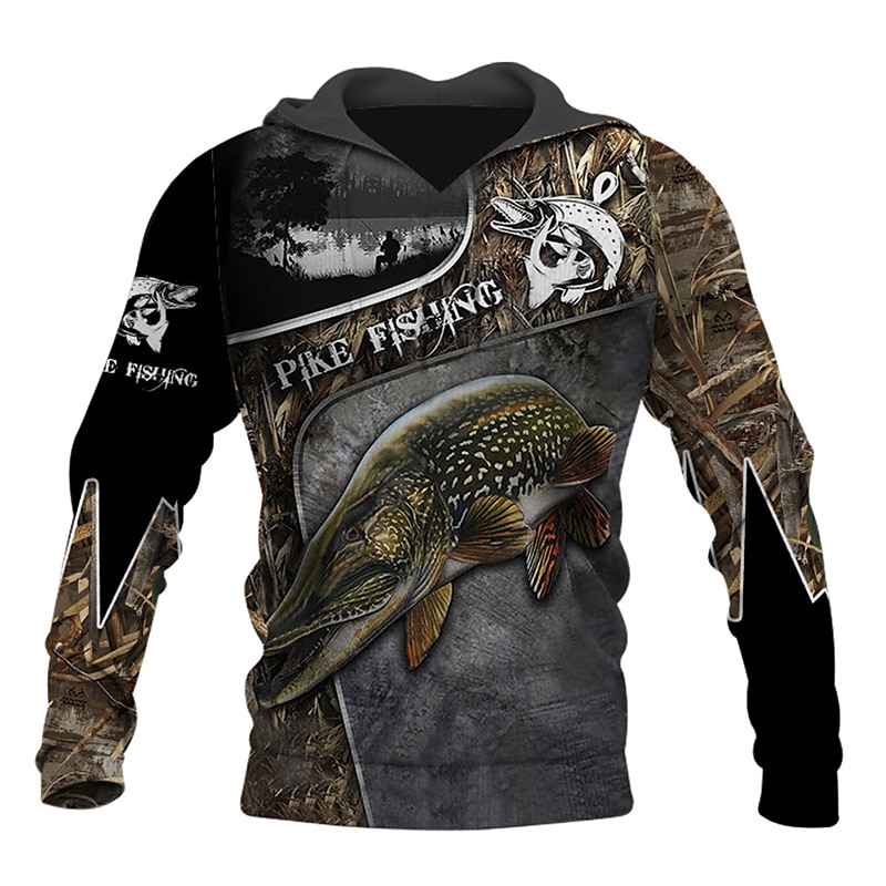 Hombre Graphic Animal Sudadera Sudaderas Sudadera Manga Larga Sudadera con capucha Con Capucha Ropa de calle Impresión 3D Deporte Diario Caqui claro. Negro Estampado Primavera & Otoño Diseñador 2025 - $31.99 –P11