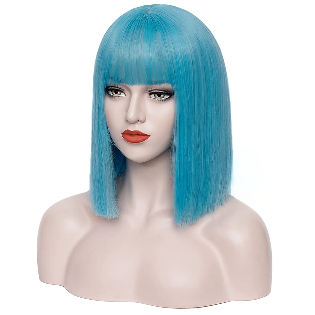 parrucca rossa delle donne breve parrucca bob rossa con la frangetta aspetto naturale parrucca sintetica morbida parrucca carina festa cosplay halloween parrucche da 12 pollici festa di natale del 2025 a $17.49 –P6