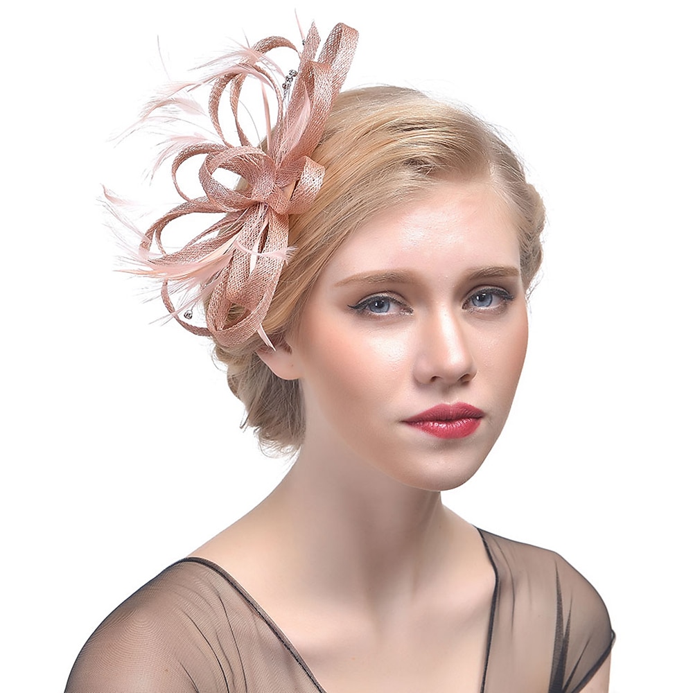 Fascinátory Klobouky Doplňky do vlasů Organza Polyester / polyamid Kbelík Večírek Dovolená Retro styl S Štras Přílba Pokrývky Hlavy 2025 - $24.99 –P1