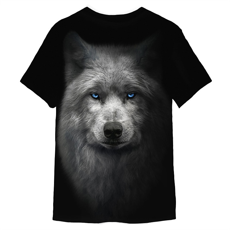 Homens Gráfico Lobo Camiseta Manga Curta Camiseta Impressão 3D Gola Redonda Camisa Designer Clássico Casual Diário Esportes Final de semana Preto Cinzento Verão Roupa S M L XL XXL 3XL 4XL de 2026 por $8.49 –P6