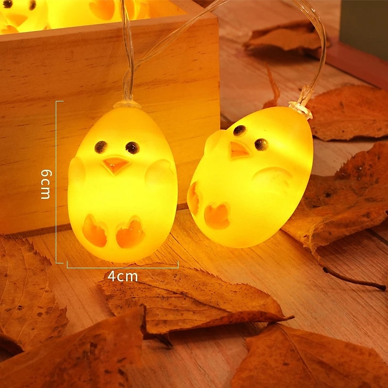 3M 20LEDs Easter Cracked Egg Rabbit Small Chick Shaped LED String Lights Home Fairy Lights for Easter Garden Party Festive Decoration 2025 - $14.99 –P2