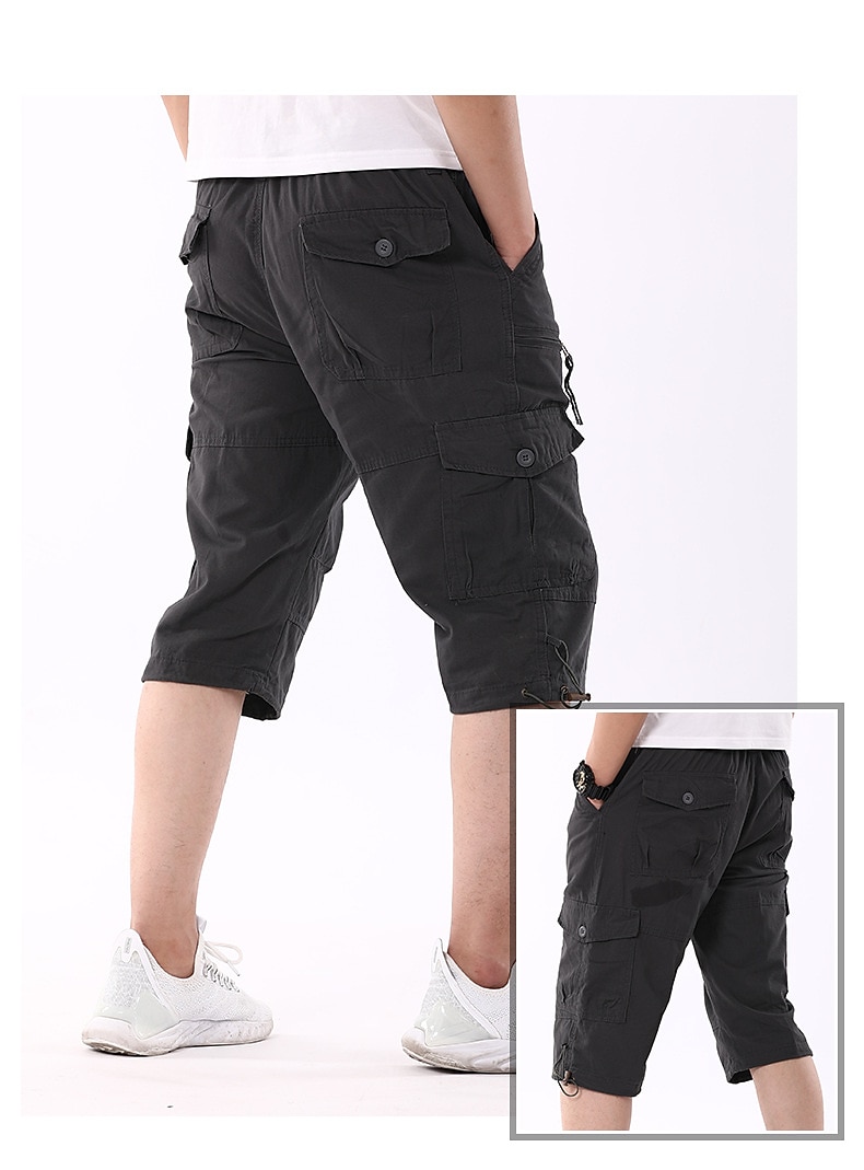 Hombre Pantalones cortos de carga Pantalones cortos de senderismo Militar Verano Primavera Al aire libre Ripstop Secado rápido Multi bolsillo Ligero Pantalones Capri Ejercito verde Camuflaje negro 2026 - $30.99 –P9