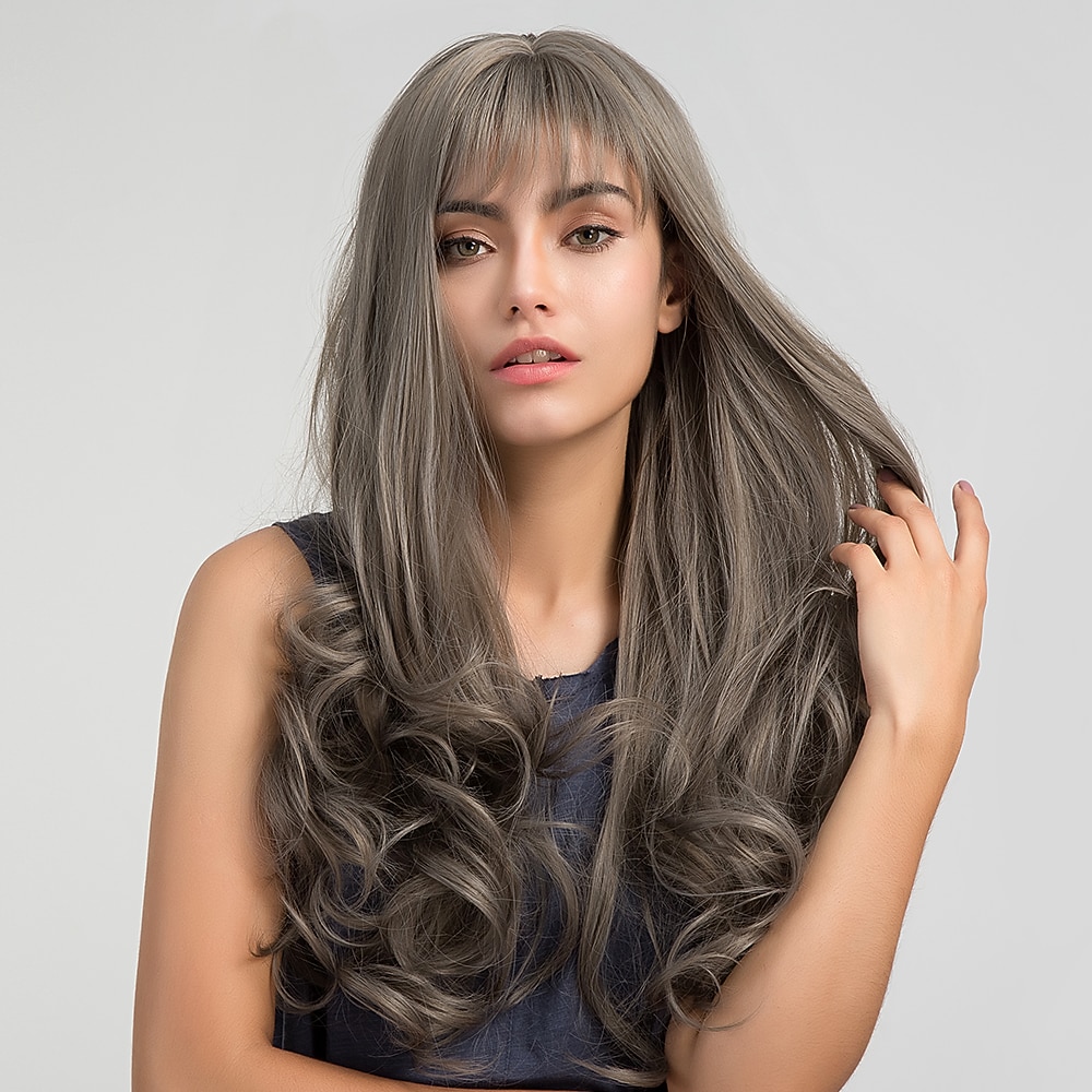 synthetische pruik golvend middelste stuk pruik lang a24 synthetisch haar dames zacht party makkelijk mee te nemen blond roze zwart barbiecore pruiken 2025 - $28.99 –P5
