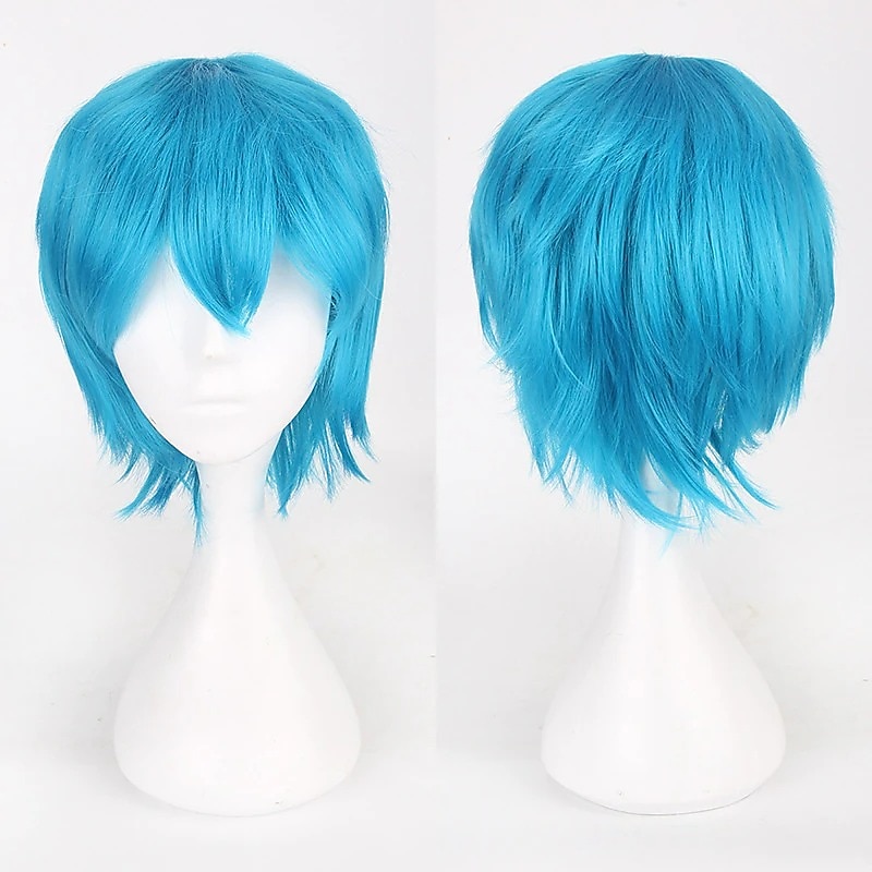 s parrucche cosplay per uomini e donne parrucca anime in fibra resistente al calore parrucche di halloween da 12 pollici del 2025 a $16.99 –P13