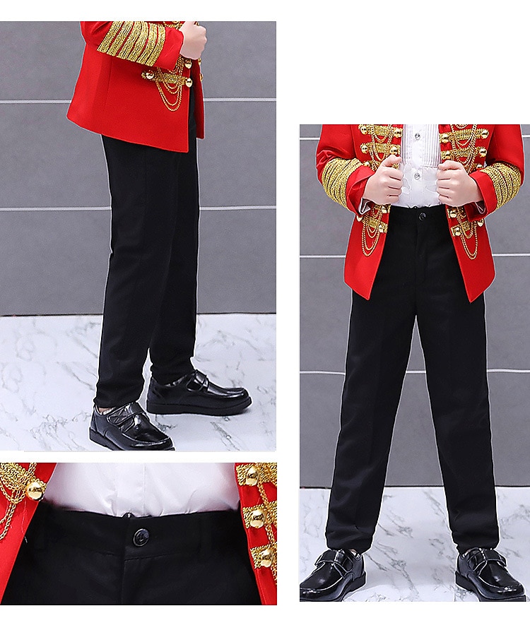 Carnival 2026 Carnival Costume 2026 Coat Suit Trousers Circus Jacket Prince Aristocrat Retro Vintage Rococo Medieval Kid's Boys' Prom Birthday Party / Evening Dress Up 2026 - $141.99 –P9