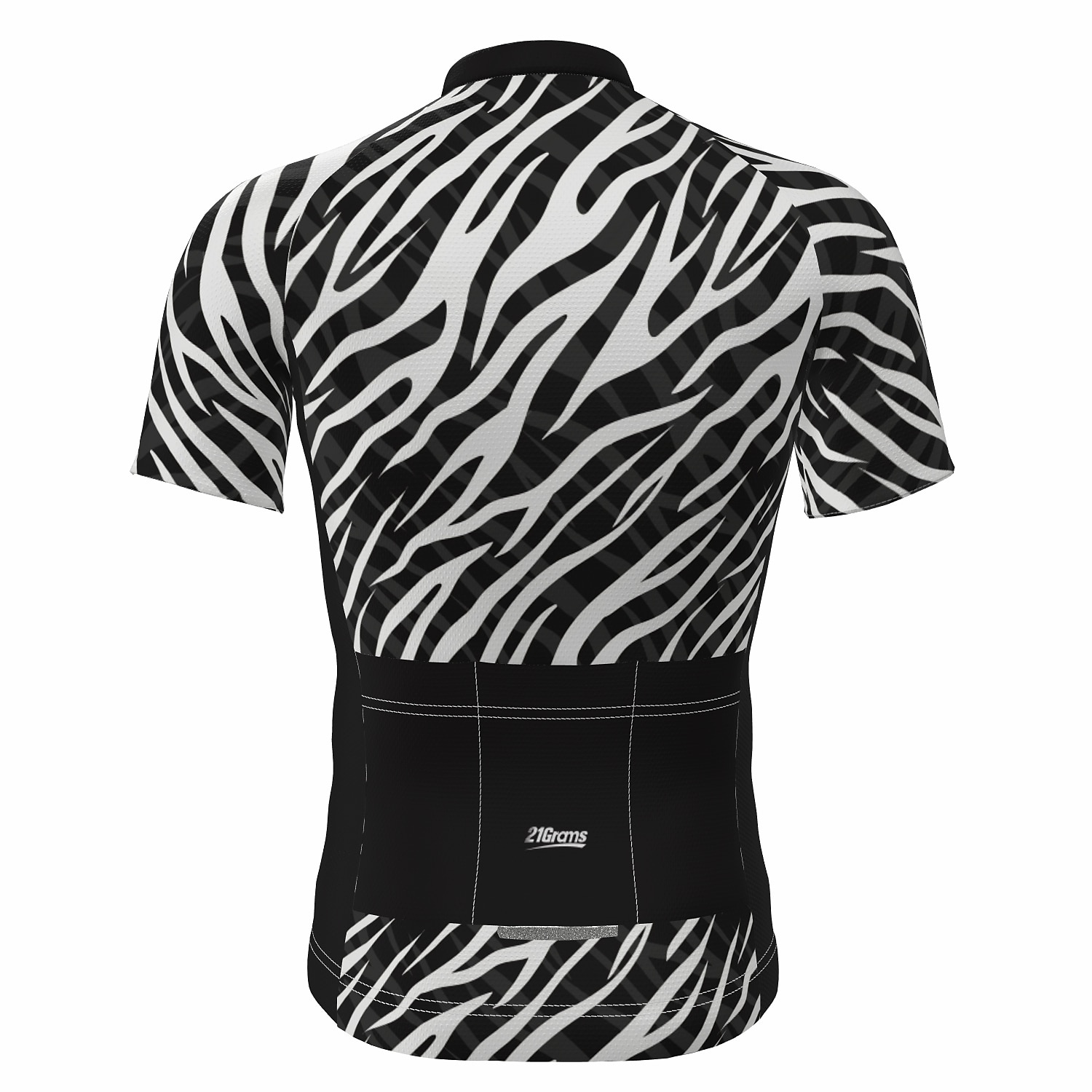 Męskie Koszulka rowerowa Zebra Krótki rękaw Rower Dżersej Top z 3 tylnymi kieszeniami Kolarstwo górskie Kolarstwie szosowym Szybkie wysychanie Odblaskowe paski Kieszeń na plecach Odprowadza wilgoć 2026 - $30.99 –P2
