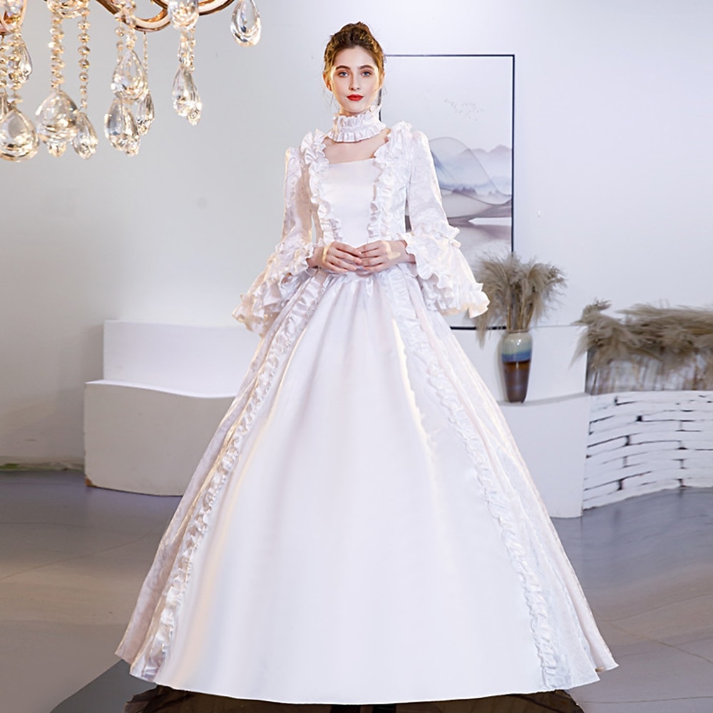cinderella maria antonietta retro vintage rococo victoriaans renaissance 18e eeuw prinses koloniale periode jurk dames jacquard kostuum vintage cosplay prestatie bruiloft 3/4-mouwen 2026 - $125.99 –P1