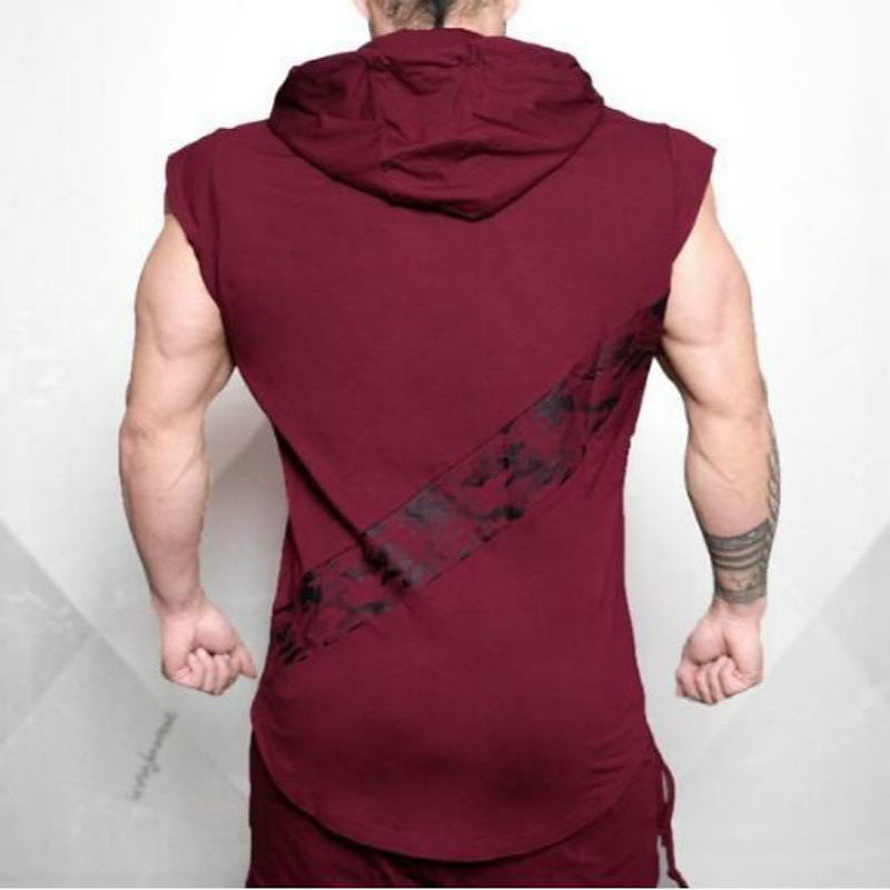 2025年 男性用 ランニングタンクトップ ワークアウト用タンクトップ ノースリーブ Tシャツ スポーツ スパンデックス 高通気性 吸汗性 ソフト ランニング アクティブトレーニング ウォーキング スポーツウェア アクティブウェア グラフィック ブラック バーガンディー コレクション – $17.99 –P5