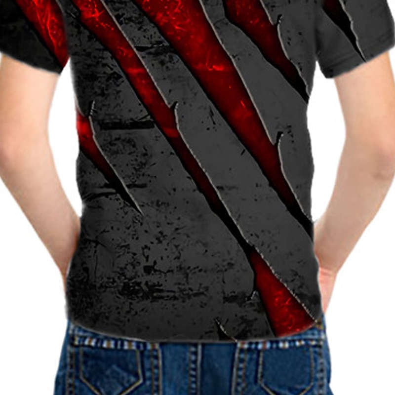 Jongens 3D 3D Print T-shirt Korte mouw 3D-afdrukken Zomer Lente Actief Sport Modieus Kinderen 3-12 jaar Buiten Dagelijks Voor Binnen Normale pasvorm 2026 - $11.99 –P5