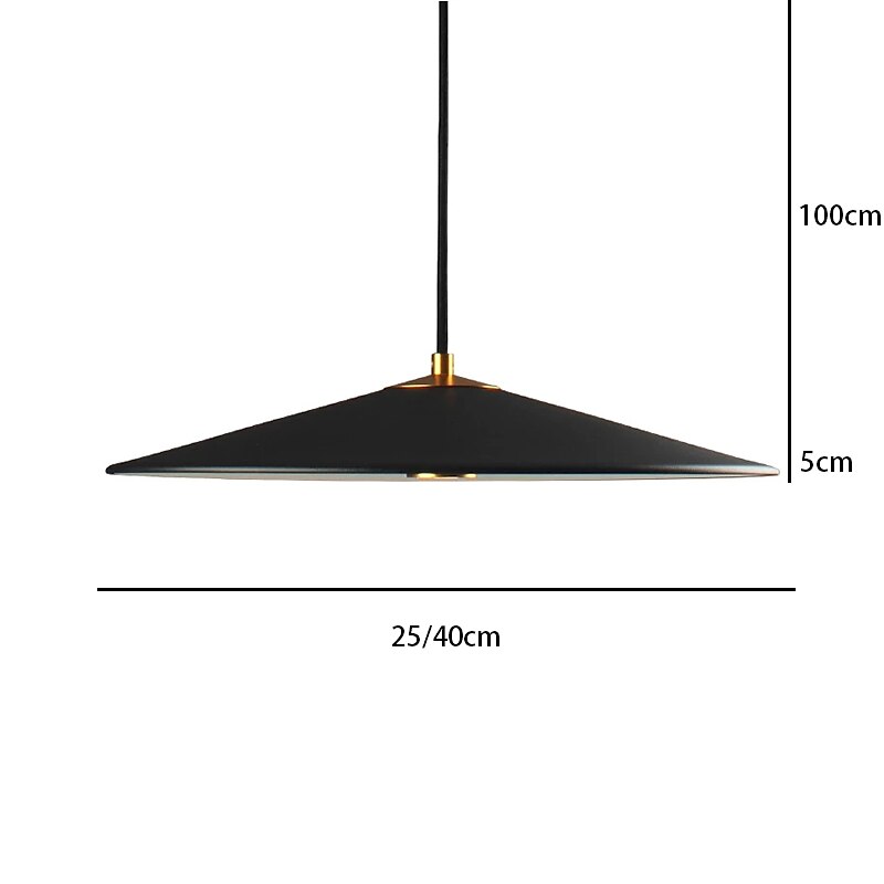 25 cm pojedynczy projekt wisiorek lekki metal malowane wykończenia led w stylu nordyckim 220-240v 2025 - $160.99 –P1