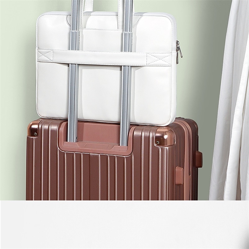 capas para laptop 13,3" 14" 15,6" polegadas, à prova d'água à prova de choque, adequado para macbook air pro, hp, dell, lenovo, asus, acer, notebook chromebook, couro sintético cor mista, para de 2025 por $39.99 –P6