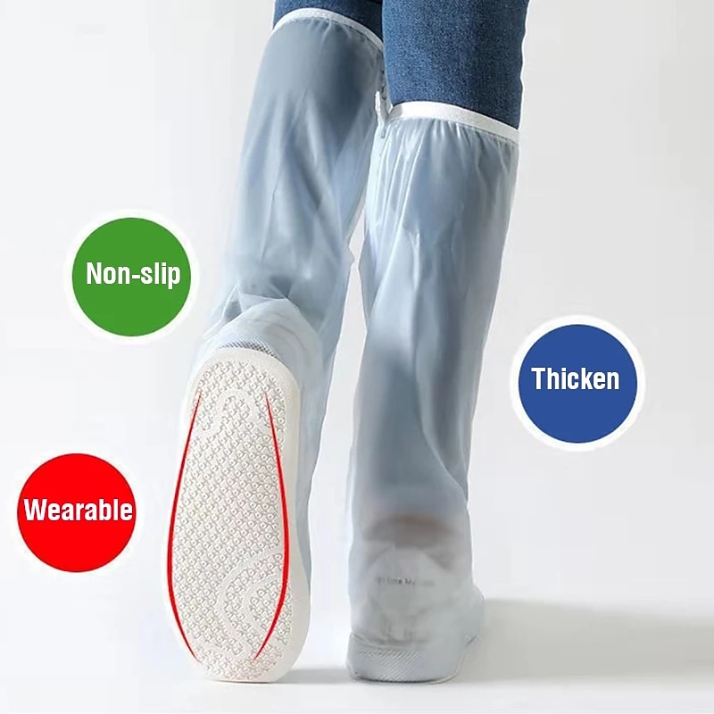 Clear Water Proof Shoe Cover Long Length Slip-resistant Zipper Rain Boots Overshoes Waterproof Rainy Days Useful Tools 2026 - $10.49 –P6