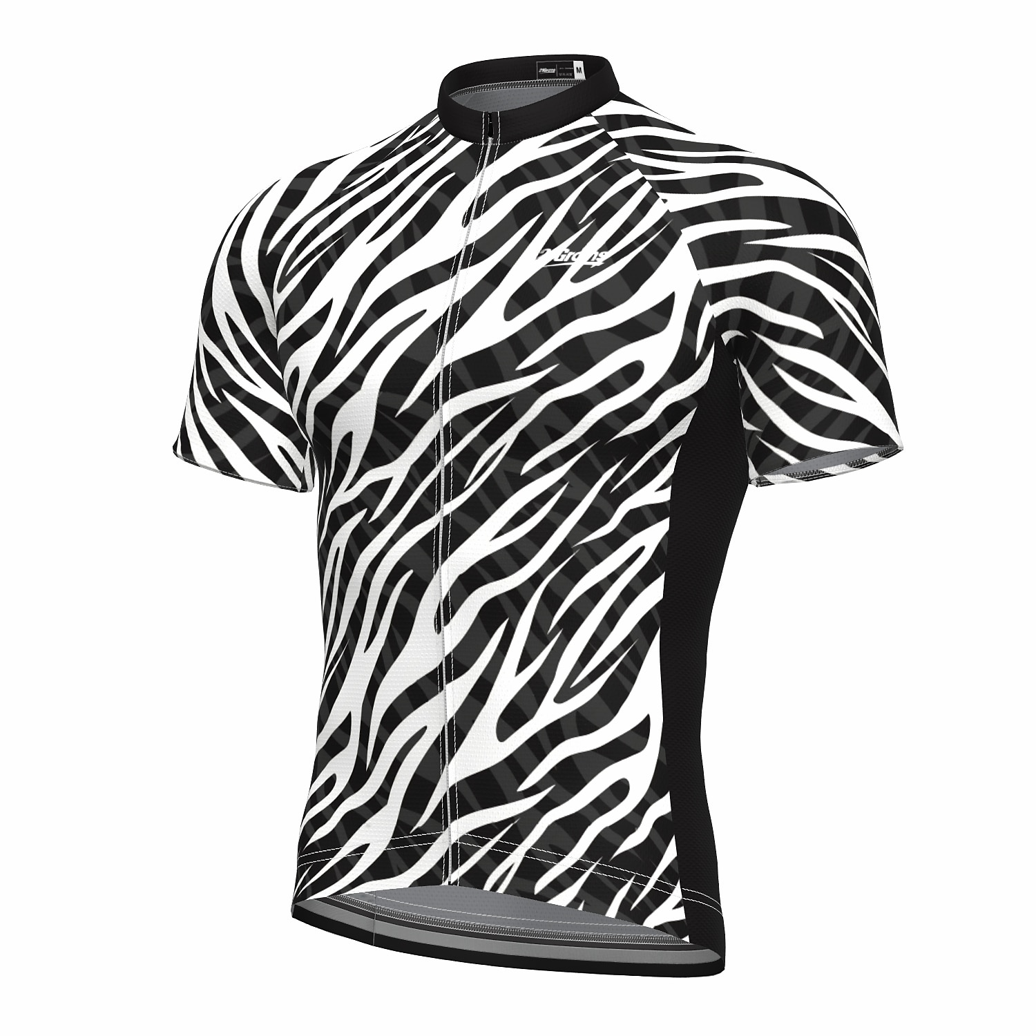 Męskie Koszulka rowerowa Zebra Krótki rękaw Rower Dżersej Top z 3 tylnymi kieszeniami Kolarstwo górskie Kolarstwie szosowym Szybkie wysychanie Odblaskowe paski Kieszeń na plecach Odprowadza wilgoć 2026 - $30.99 –P3