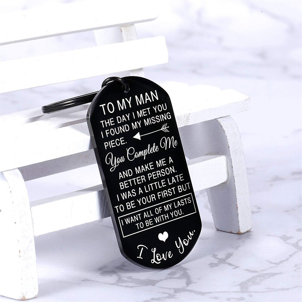 Wife Husband Anniversary Keychain Engagement Gifts for Him her