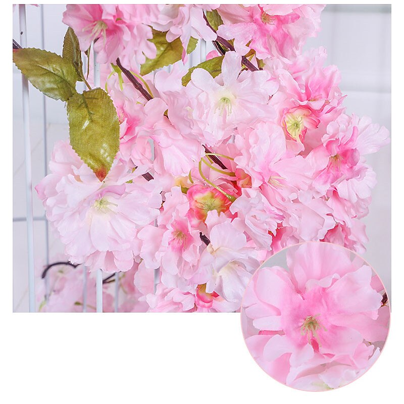 Sakura Rattan Simulation Flower Silk Flower Shape Wedding Decoration Home Venue Decoration,Fake Flowers For Wedding Arch Garden Wall Home Party Hotel Office Arrangement Decoration 2025 - $15.49 –P2