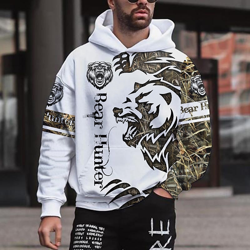 Per uomo Grafico Animale Blocco di colori Felpa con Cappuccio Felpe con cappuccio Felpa Streetwear Designer Casual Grande e Alto Manica Lunga Con Cappuccio Sport & Outdoor Quotidiano Rosa Rosso Verde del 2026 a $32.99 –P10