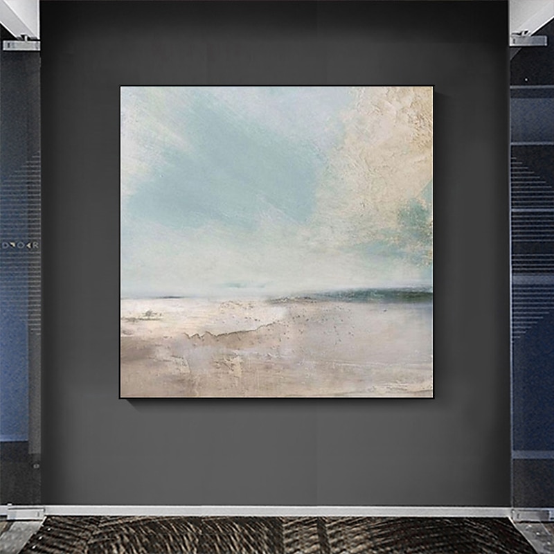 Handgefertigtes Ölgemälde auf Leinwand, Wandkunst, Dekoration, abstrakte Meereslandschaft, Strand, Ozean, für Wohnkultur, gerollt, rahmenlos, ungedehnt 2025 - $131.99 –P5