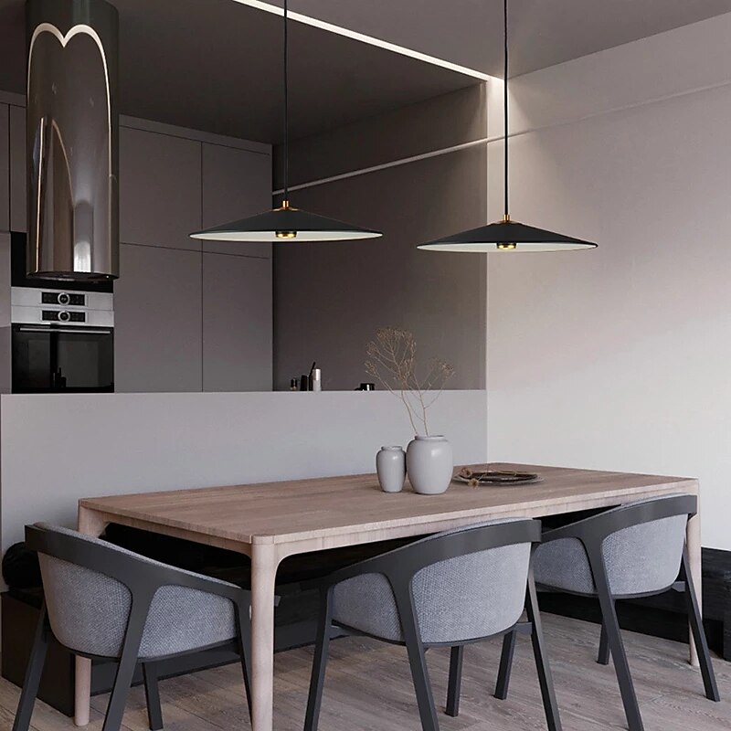 25 cm pojedynczy projekt wisiorek lekki metal malowane wykończenia led w stylu nordyckim 220-240v 2025 - $160.99 –P2