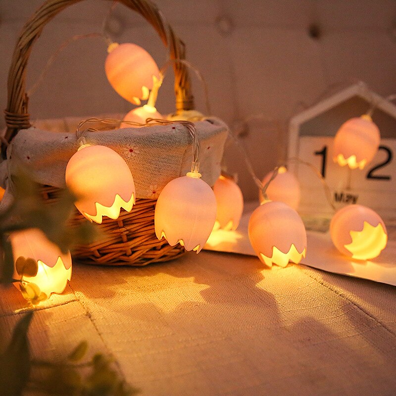 3M 20LEDs Easter Cracked Egg Rabbit Small Chick Shaped LED String Lights Home Fairy Lights for Easter Garden Party Festive Decoration 2025 - $14.99 –P4