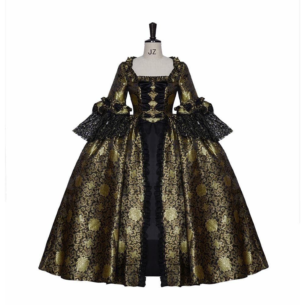 Rokoko Victoriansk Renessanse Gulvlengde Kjoler Party-kostyme Maskerade Store størrelser Normal Puffermer Kjegle Erme Prinsesse Blonder Slitasje Årgang Ballkjole Firkantet hals Kostyme Dame Royal Jul 2025 - $168.99 –P1
