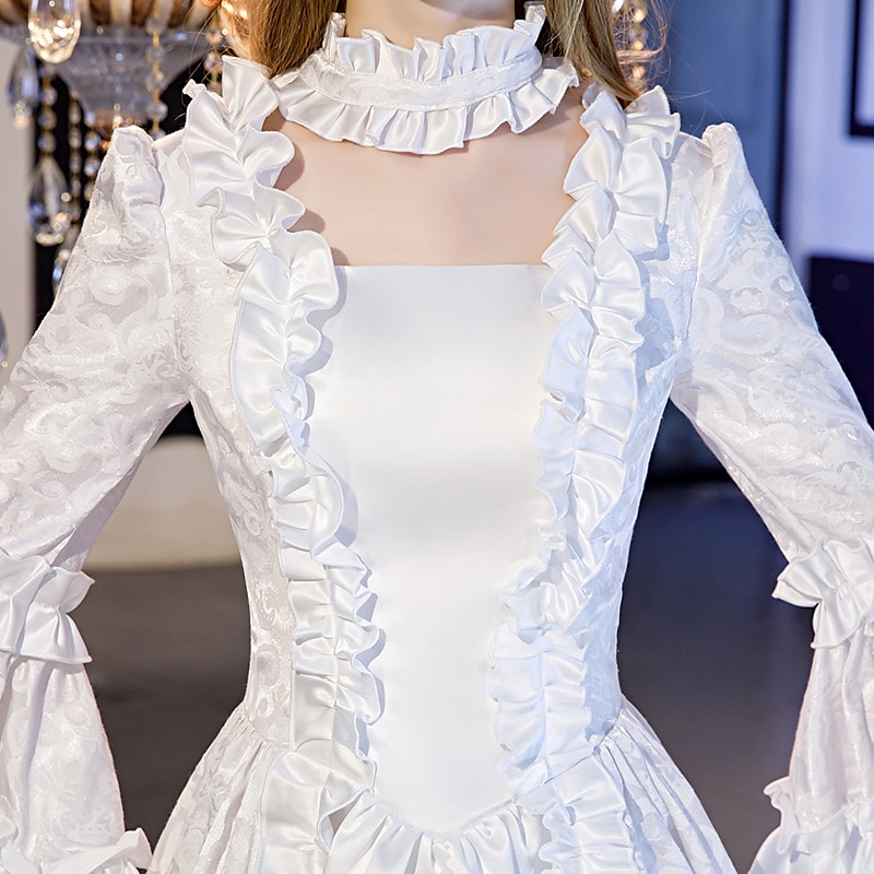cinderella maria antonietta retro vintage rococo victoriaans renaissance 18e eeuw prinses koloniale periode jurk dames jacquard kostuum vintage cosplay prestatie bruiloft 3/4-mouwen 2026 - $125.99 –P7
