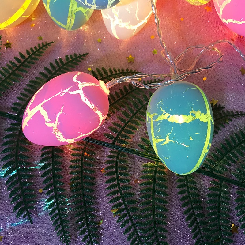 3M 20LEDs Easter Cracked Egg Rabbit Small Chick Shaped LED String Lights Home Fairy Lights for Easter Garden Party Festive Decoration 2025 - $14.99 –P11