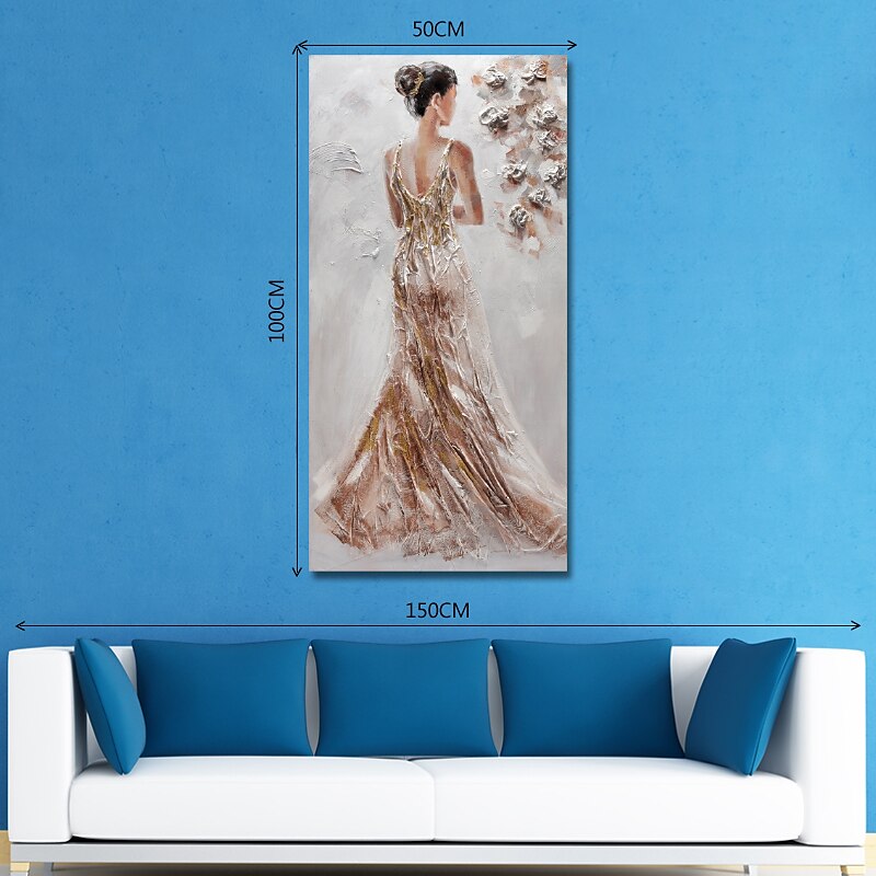 Pittura A Olio Fatta A Mano Dipinta A Mano Arte Della Parete Persone Astratte Pittura Su Tela Decorazione Della Casa Decor Telaio Allungato Pronto Da Appendere del 2025 a $184.99 -P9