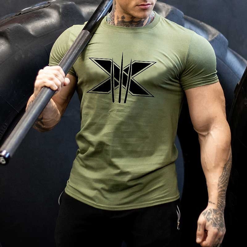 Hombre Graphic Letra Arañazos Camiseta Tee Algodón Manga Corta Gráfico Camisa Negro Blanco Verde Ejército Camiseta cómoda Aptitud física Gimnasia Ropa de diseñador de moda 2025 - $15.99 –P1