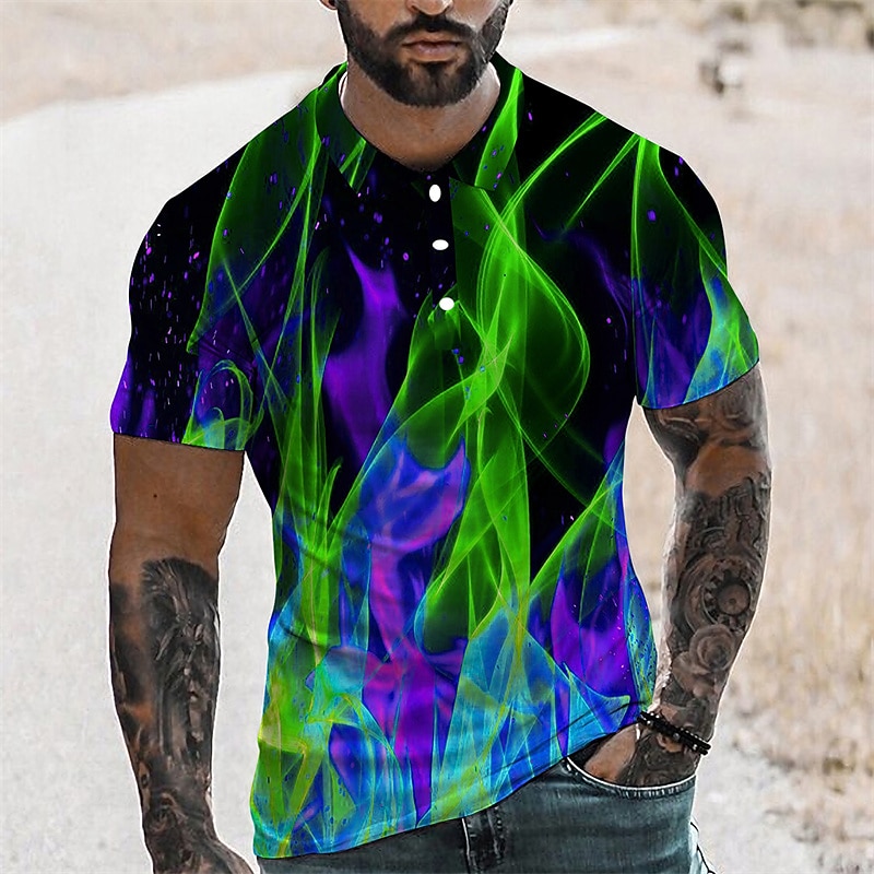 Per uomo Pop art 3D POLO Maglia da tennis Tennis Camicia da golf Golf Manica corta Camicia Colletto Giornaliero Per uscire Giallo Rosa Rosso Viola Arancione Plus Size Abbigliamento Streetwear del 2025 a $22.99 –P11