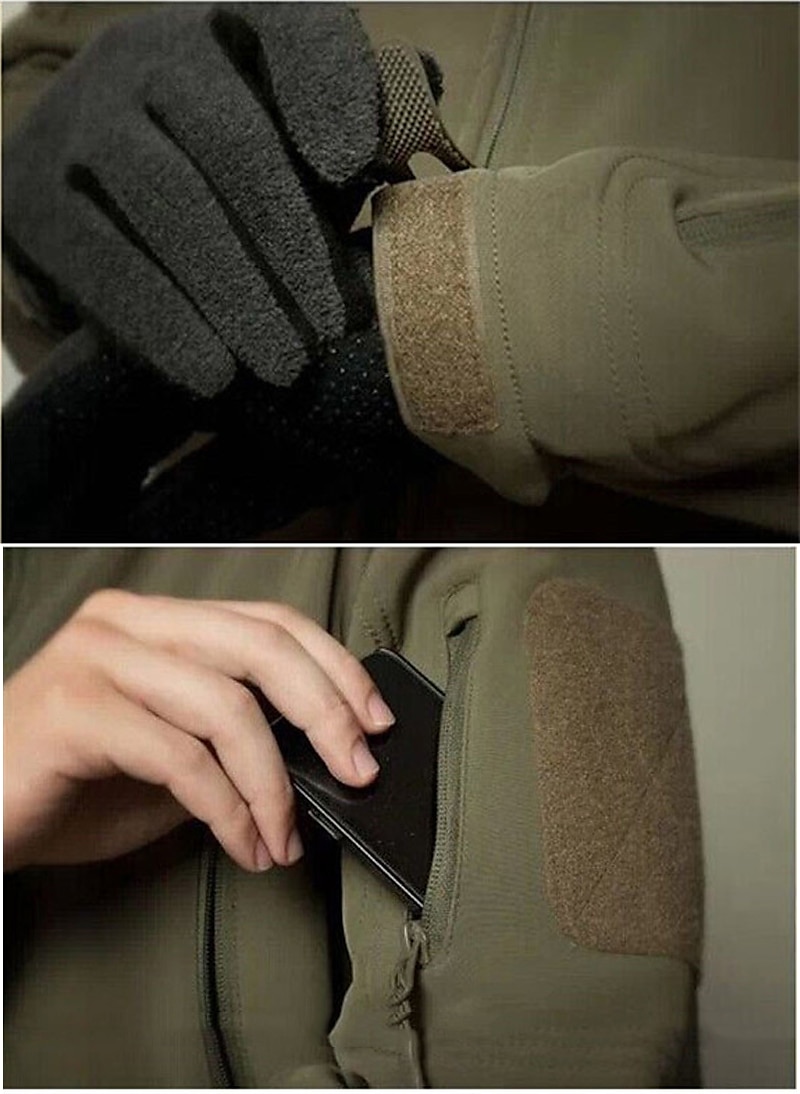 operaciones especiales de los hombres chaqueta táctica militar de caparazón suave abrigo de caza con capucha abrigo de lana con capucha al aire libre térmico cálido impermeable a prueba de viento forrado con vellón ligero gabardina de invierno superior pe 2025 - $55.99 –P7
