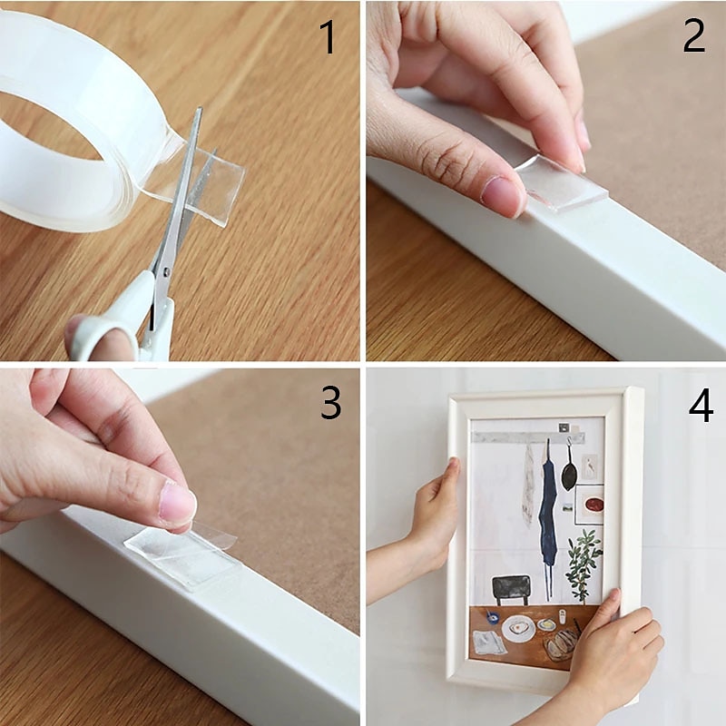 Monster Tape Waterproof Wall Stickers Reusable Heat Resistant Bathroom Home Decoration Tapes Transparent Double Sided Nano Tape 3*200cm 2025 - $4.99 –P10