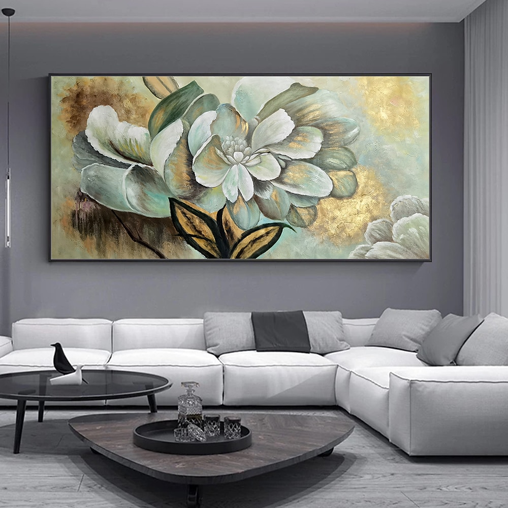 Mintura pintura a óleo artesanal em tela decoração de arte de parede moderna flor abstrata imagem para decoração de casa rolada sem moldura pintura não esticada de 2025 por $100.99 –P4